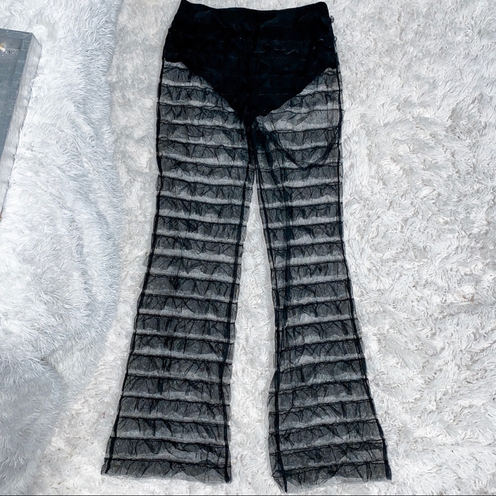 Fashion Nova Sheer Wide Leg Pants